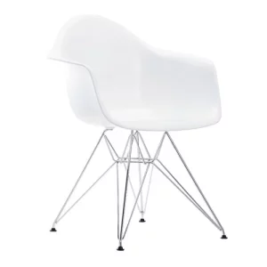 Eames DAR chair, white - chrome 'Eiffel' - Image 4