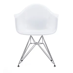 Eames DAR chair, white - chrome 'Eiffel'