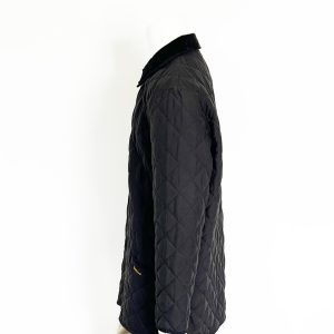 Barbour Corduroy Collar Heritage Liddesdale Quilt Jacket in Charcoal for Men ...XL - Image 3