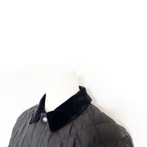 Barbour Corduroy Collar Heritage Liddesdale Quilt Jacket in Charcoal for Men ...XL - Image 4