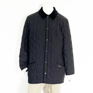 Barbour Corduroy Collar Heritage Liddesdale Quilt Jacket in Charcoal for Men ...XL