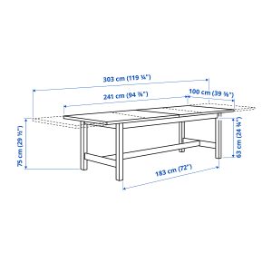 IKEA NORDEN Dining table, white - Image 5