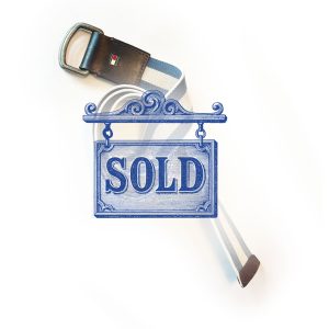 Tommy Hilfiger Belt for Men, Beige Blue