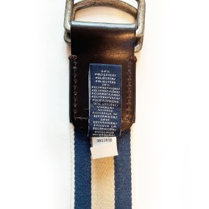 Tommy Hilfiger Belt for Men, Beige Blue - Image 3