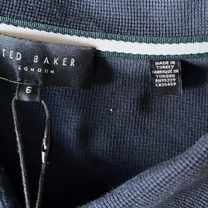 Ted Baker Polo, Navy Blue, long sleeve. size 6 = XXL - Image 5
