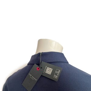 Ted Baker Polo, Navy Blue, long sleeve. size 6 = XXL - Image 2