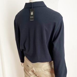 Ted Baker Polo, Navy Blue, long sleeve. size 6 = XXL - Image 15