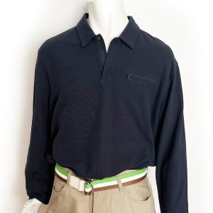 Ted Baker Polo, Navy Blue, long sleeve. size 6 = XXL - Image 17