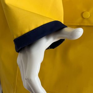 ModAS Professional Rain Coat, XL, bright yellow with navy blue trim and inner. - Image 16