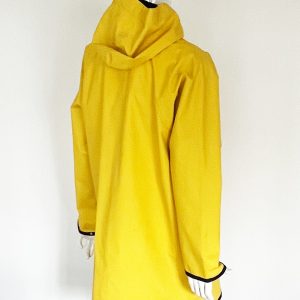 ModAS Professional Rain Coat, XL, bright yellow with navy blue trim and inner. - Image 3