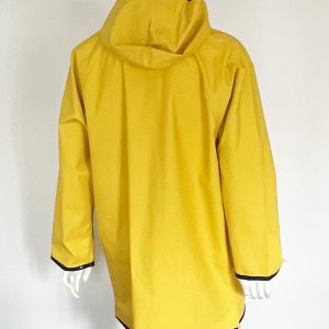 ModAS Professional Rain Coat, XL, bright yellow with navy blue trim and inner. - Image 4