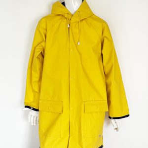 ModAS Professional Rain Coat, XL, bright yellow with navy blue trim and inner.