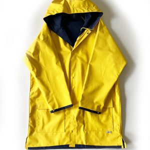 ModAS Professional Rain Coat, XL, bright yellow with navy blue trim and inner. - Image 18